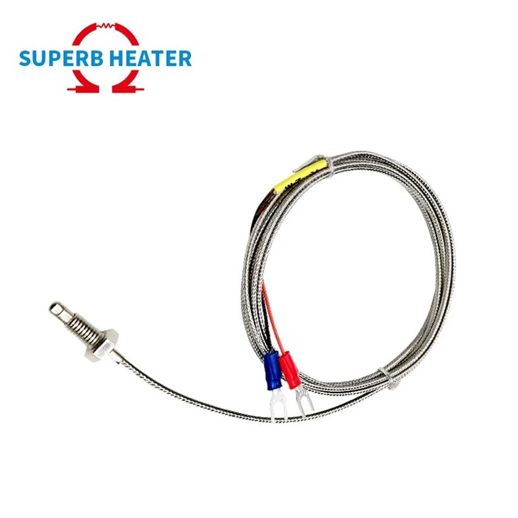 Armored 220V M6 Stainless Steel Threaded Thermocouple For Heating Equipment suppliers