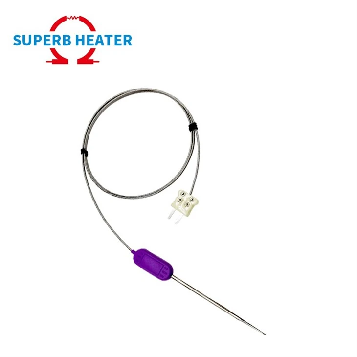 Custom Stainless Steel Probe Industrial Temperature Sensor With Connector K Type high quality