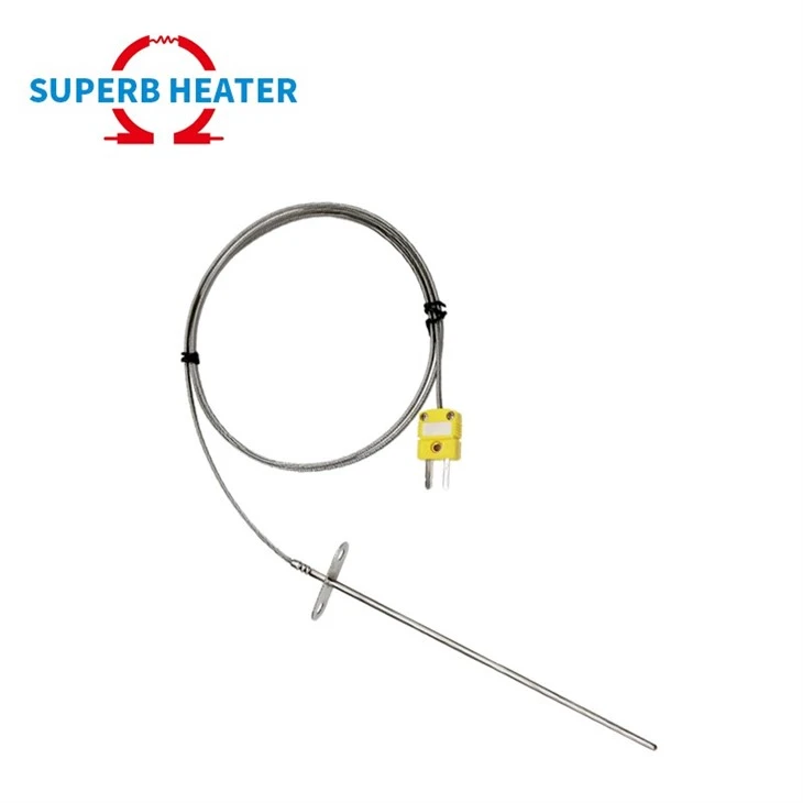 Custom Stainless Steel Probe Industrial Temperature Sensor With Connector K Type best