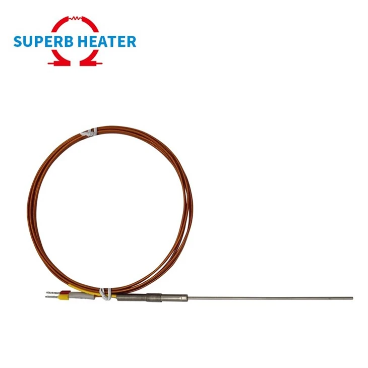 Polyimide Wire Armored Probe Thermocouple, 1.5*80/100/120mm, K/J Type Flexible Temperature Sensor best